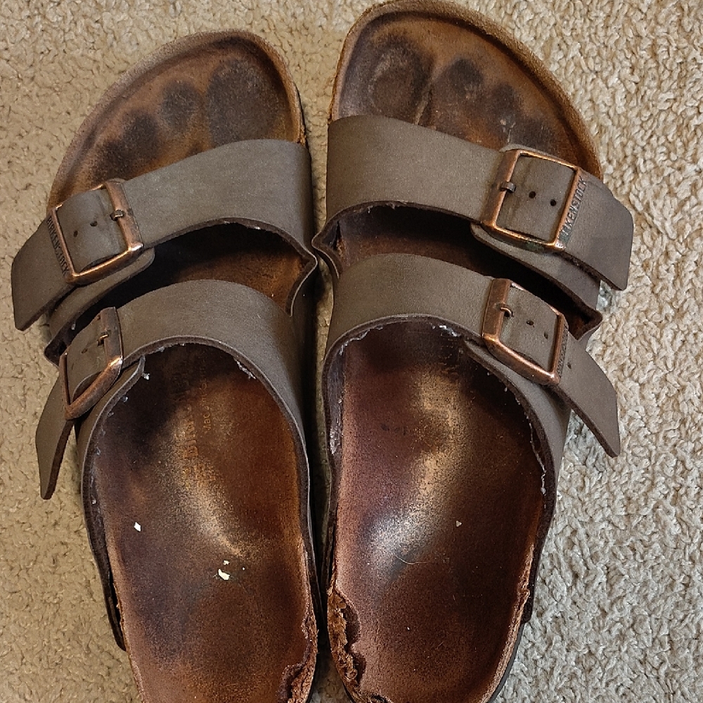 Brown Double Strap Sandals